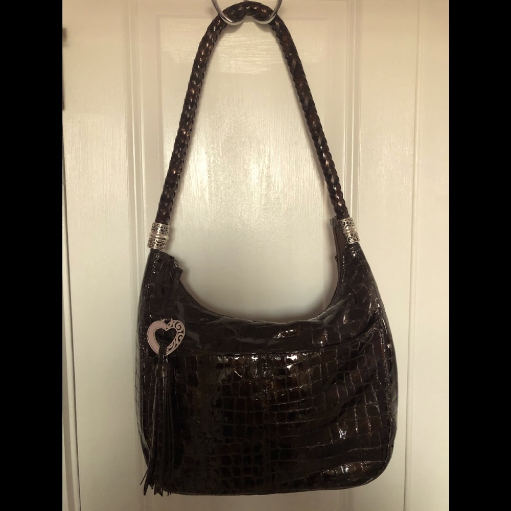 Brighton Embossed Patent Leather Shoulder Bag